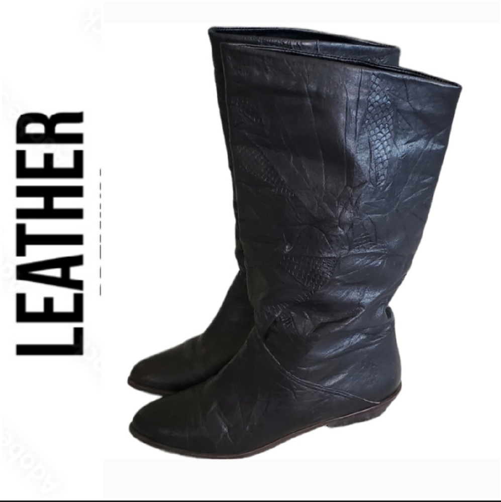 🦜 2/$10 Connie Soft Leather Black Boots. Sz.6B.